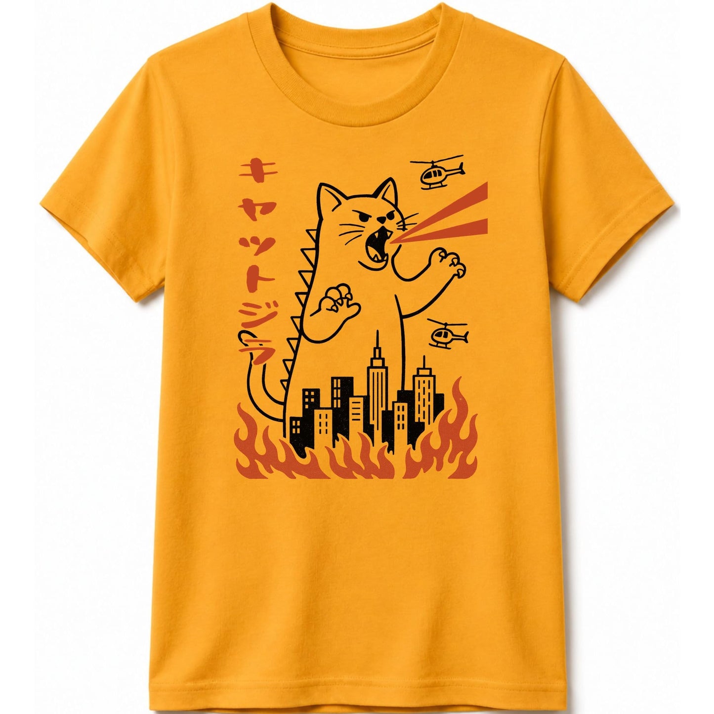 Kyattojira Kids Tee Gold / S 17743166081519773433 Kids clothes