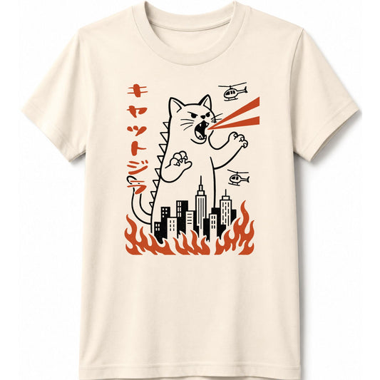 Kyattojira Kids Tee Natural / S 17561513516048086575 Kids clothes