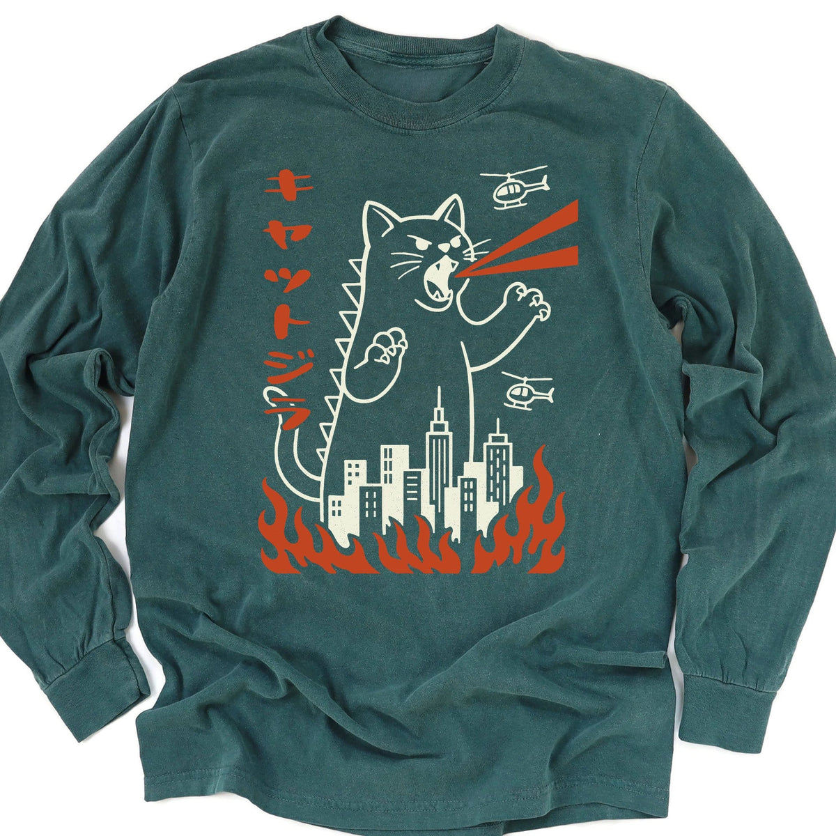 Kyattojira Long Sleeve Blue Spruce / S 26413498507508094387 Long-sleeve