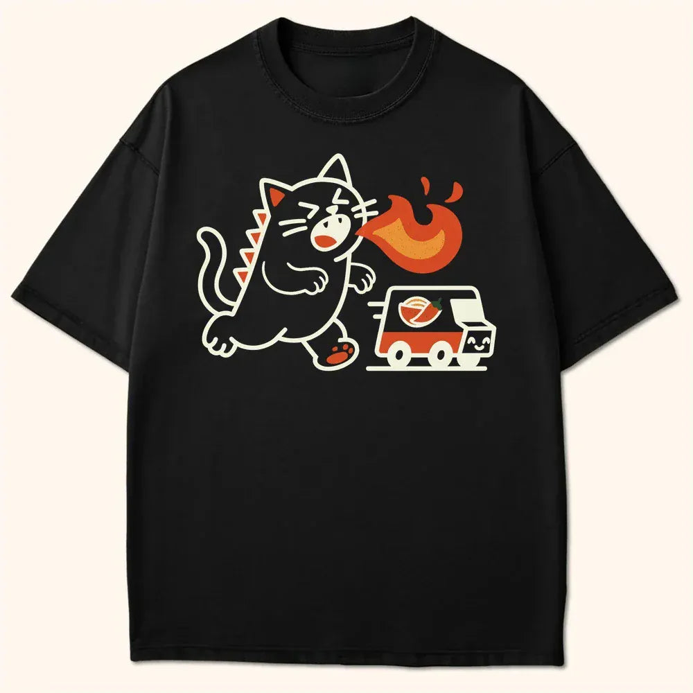 Kyattojira Loves Spicy Ramen T-Shirt Black / S 26587513371147288213 T-Shirt