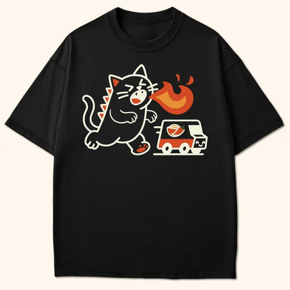 Kyattojira Loves Spicy Ramen T-Shirt Black / S 26587513371147288213 T-Shirt