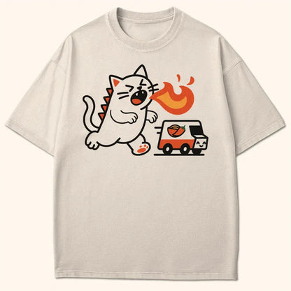Kyattojira Loves Spicy Ramen T-Shirt Ivory / S 50440665882230787776 T-Shirt