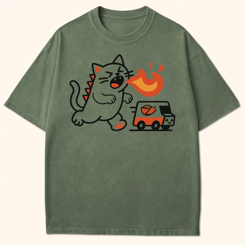 Kyattojira Loves Spicy Ramen T-Shirt Moss / S 19992153152447094358 T-Shirt