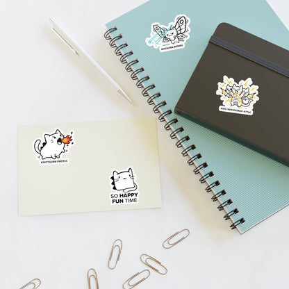 💥 Kyattojira Mini Chaos Sticker Pack — Protec / Attac / Beamu Edition Paper products