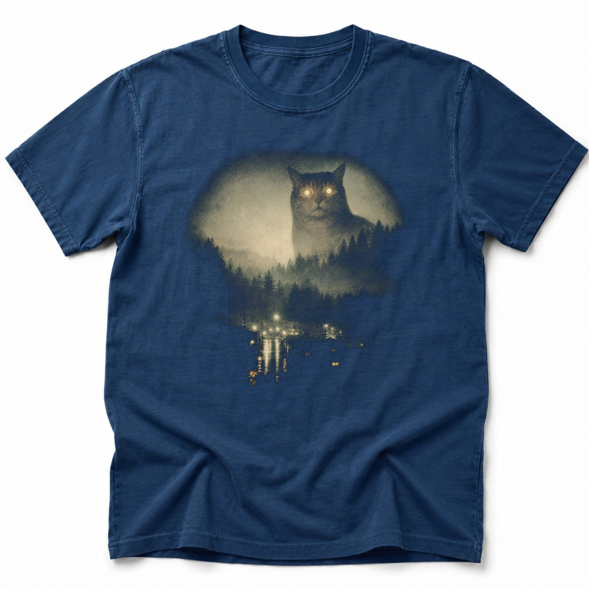 Kyattojira Mist T-Shirt Navy / S 15522479286053028470 T-Shirt