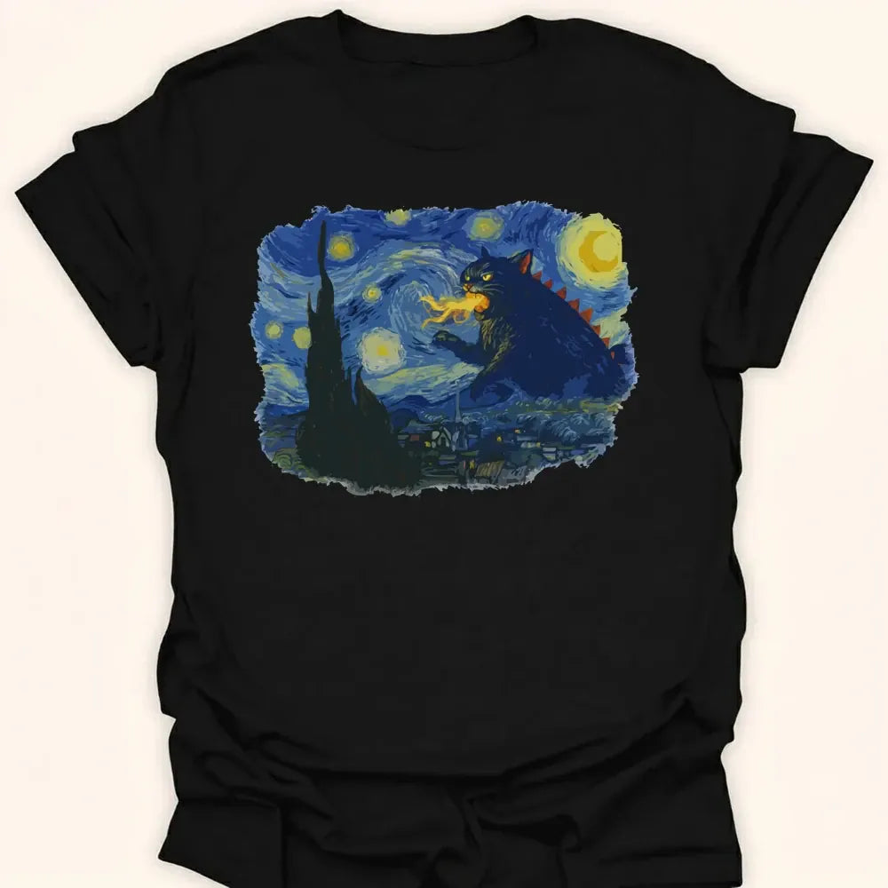 Kyattojira Night Everyday Softstyle Tee Black / S 27187765670097020338 T-Shirt