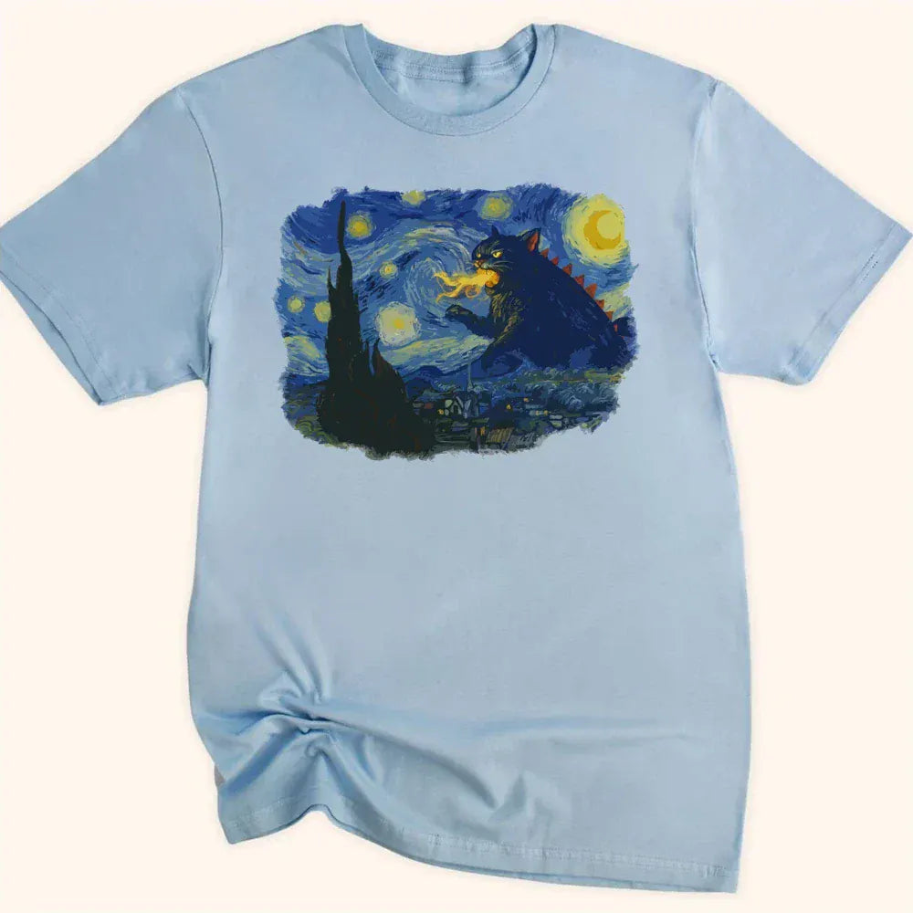 Kyattojira Night Everyday Softstyle Tee Light Blue / S 27441761270991288149 T-Shirt