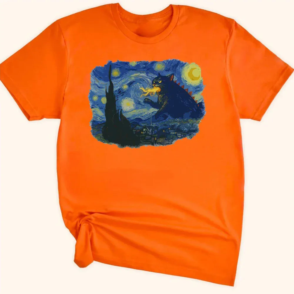 Kyattojira Night Everyday Softstyle Tee Orange / S 30979179309632302393 T-Shirt