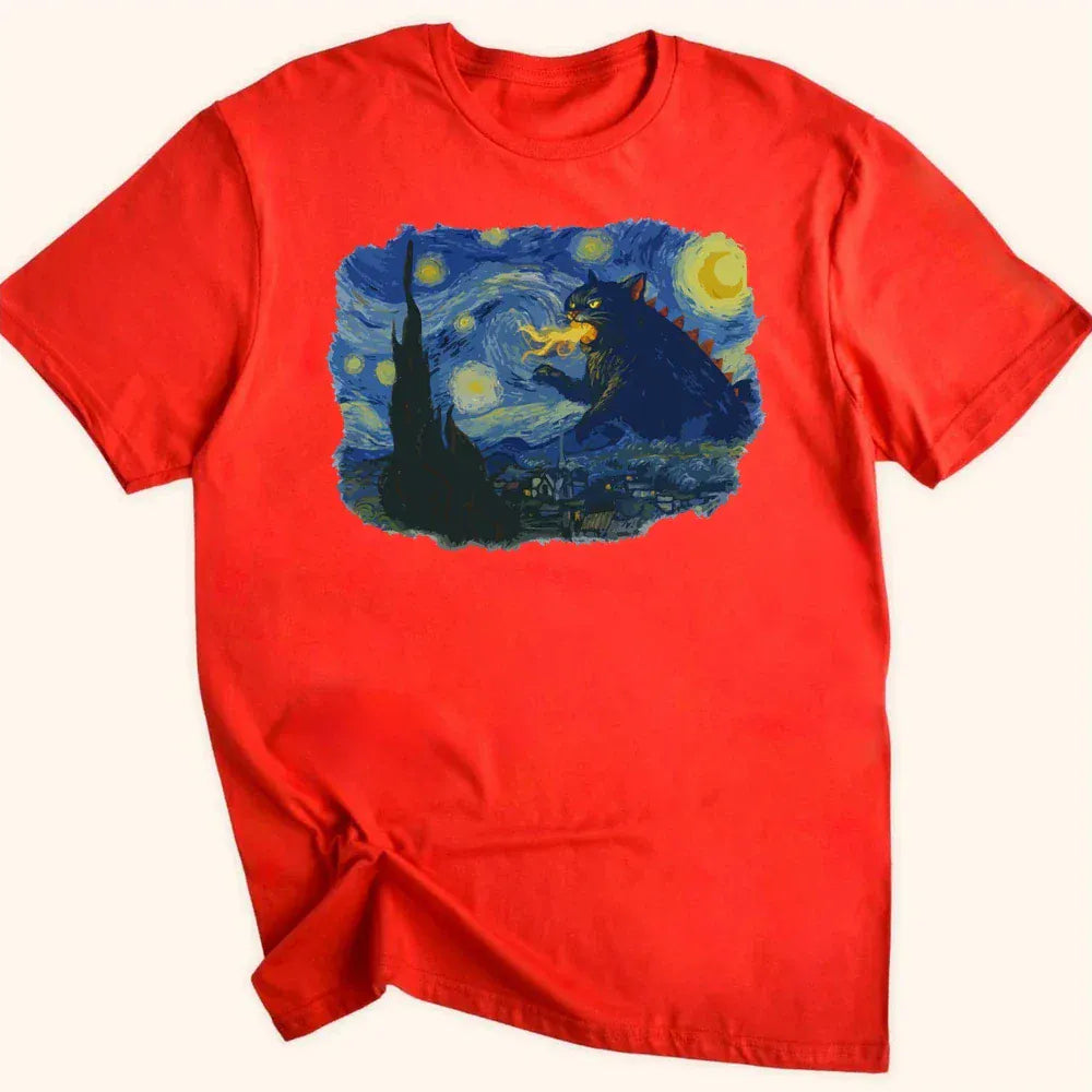 Kyattojira Night Everyday Softstyle Tee Red / S 10732731343054654807 T-Shirt