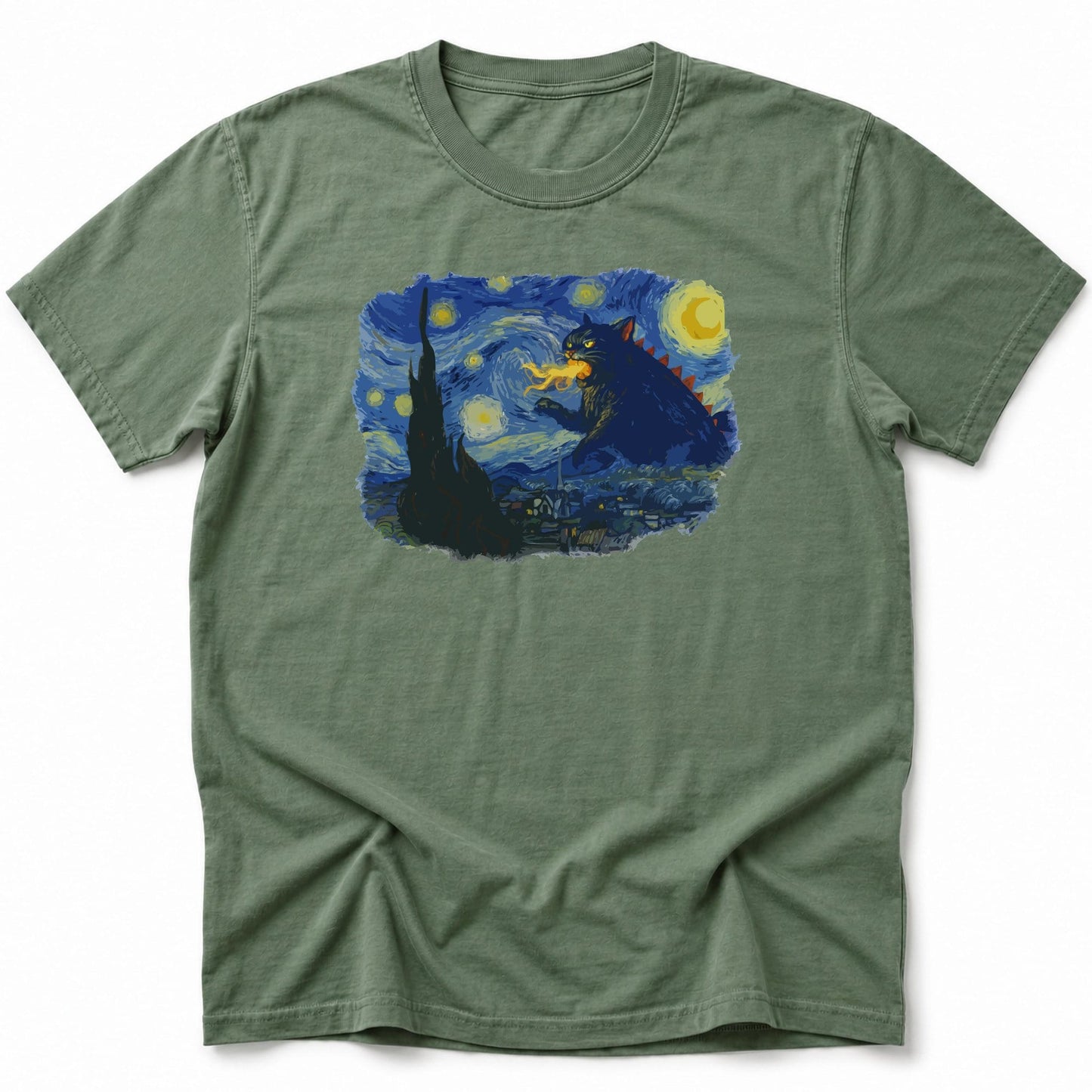 Kyattojira Night T-Shirt Moss / S 25904083133509120237 T-Shirt