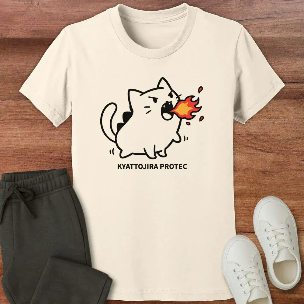 Kyattojira Protec Kids Tee Natural / S 30495002210173714362 Kids clothes