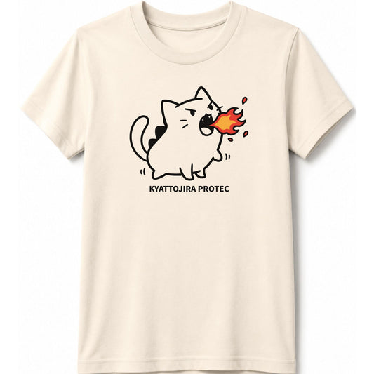 Kyattojira Protec Kids Tee Natural / S 30495002210173714362 Kids clothes