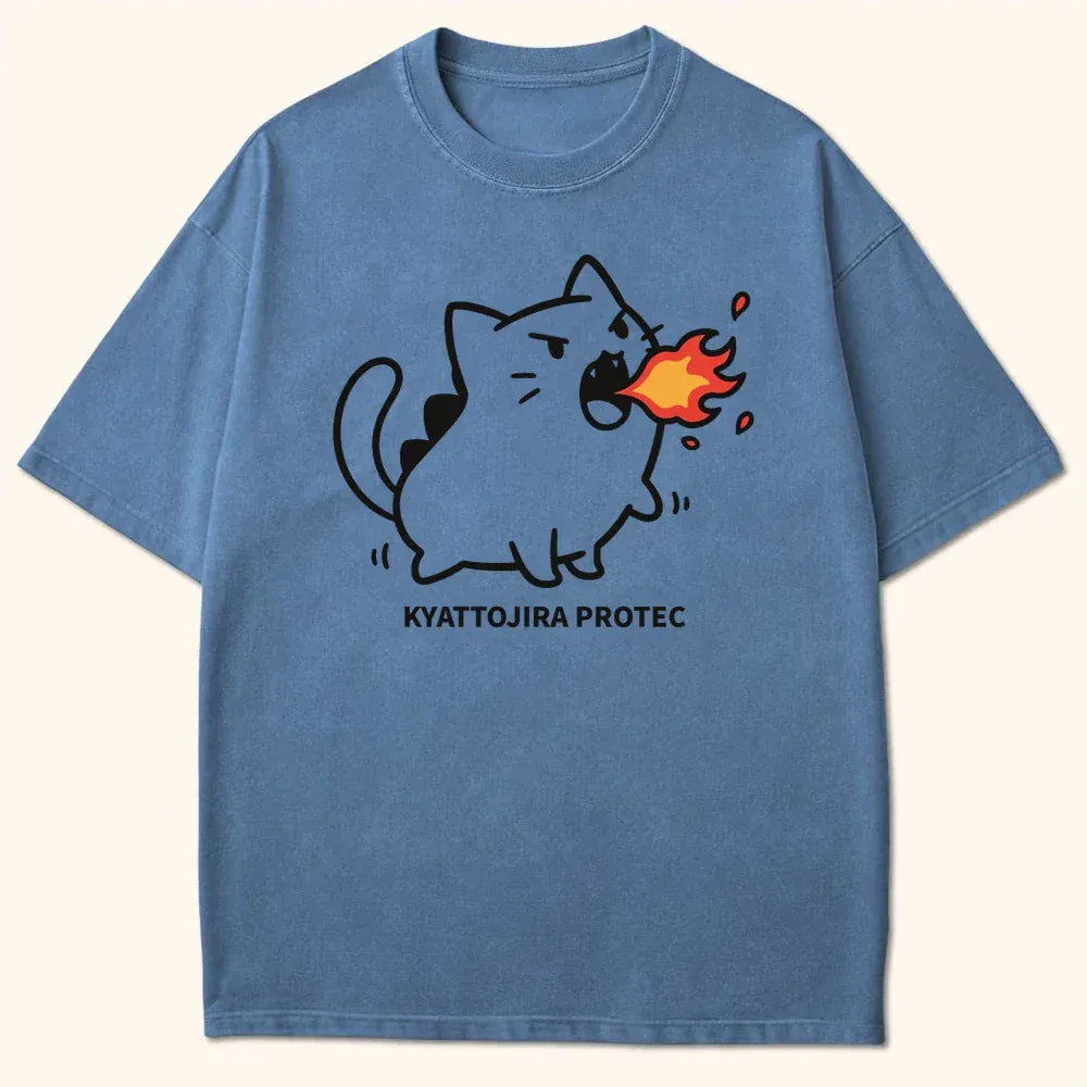 Kyattojira Protec T-Shirt Blue Jean / S 16751591204305126543 T-Shirt