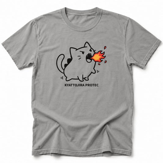 Kyattojira Protec T-Shirt Grey / S 18524344794537031387 T-Shirt