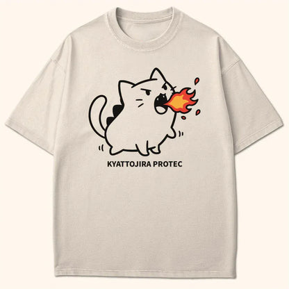 Kyattojira Protec T-Shirt Ivory / S 27810576781153826529 T-Shirt