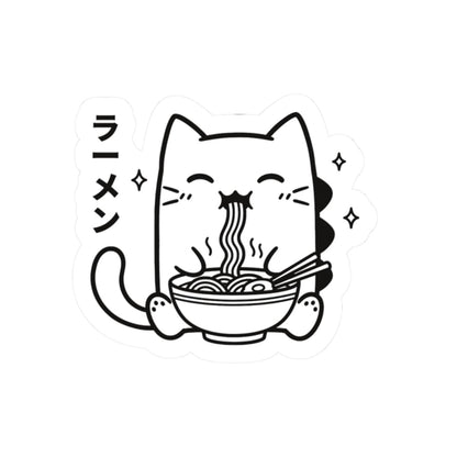 🍜 Kyattojira Ramen Time — Mini Sticker (2"x2") 2" × 2" / White 30254230028777922716 Paper products