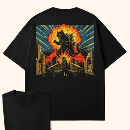 Kyattojira Rampage Back T-Shirt Black / S 73904711437425354259 T-Shirt