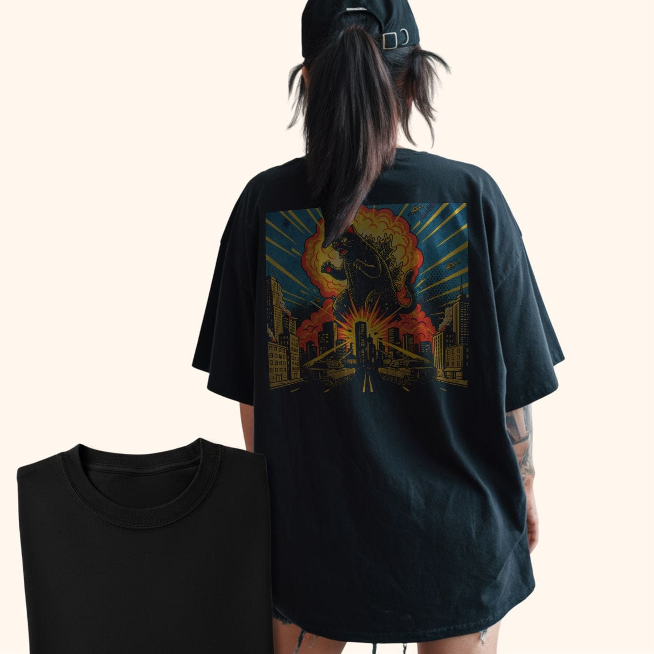 Kyattojira Rampage Back T-Shirt T-Shirt