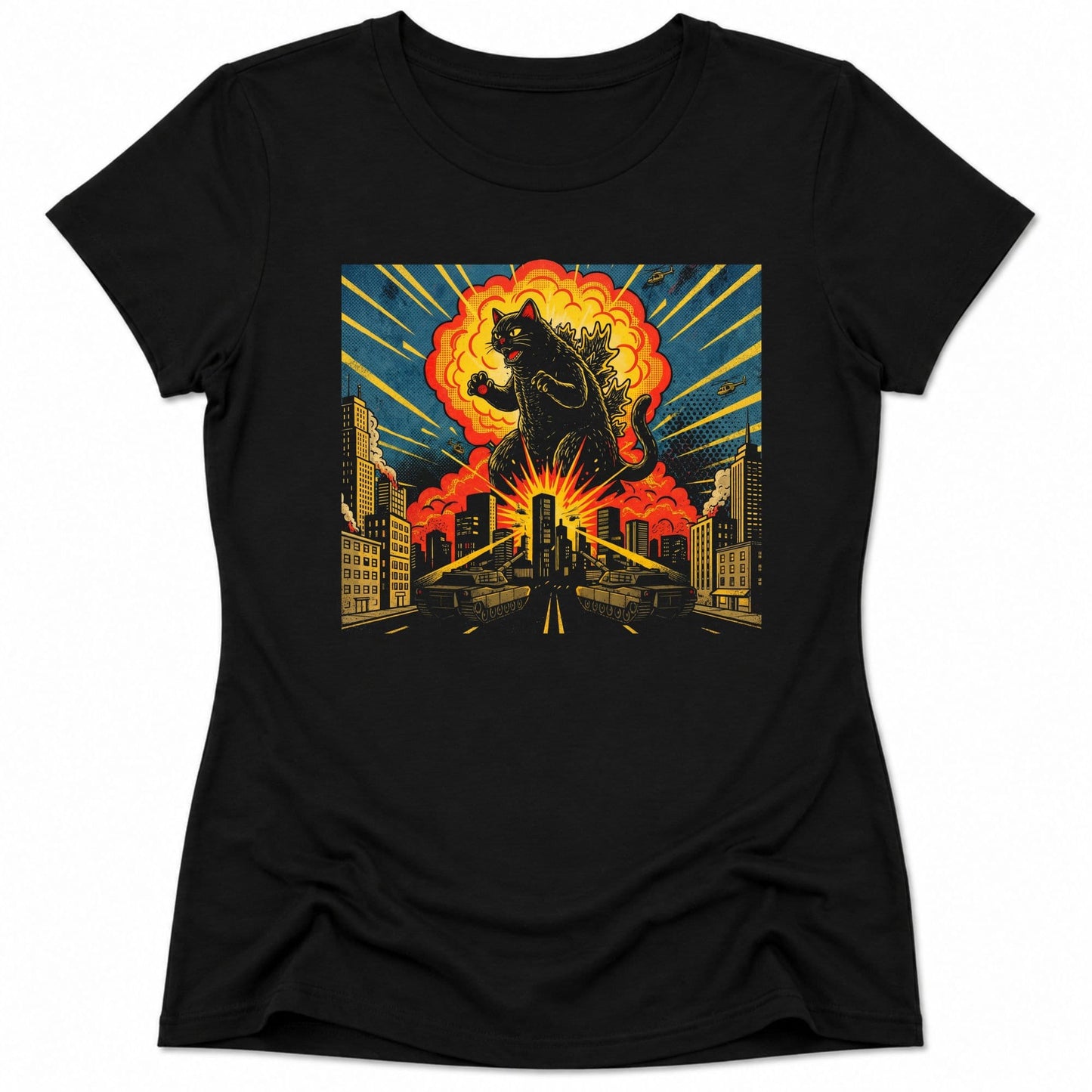 Kyattojira Rampage Womens Tee Black / S 24426226284419430812 T-Shirt