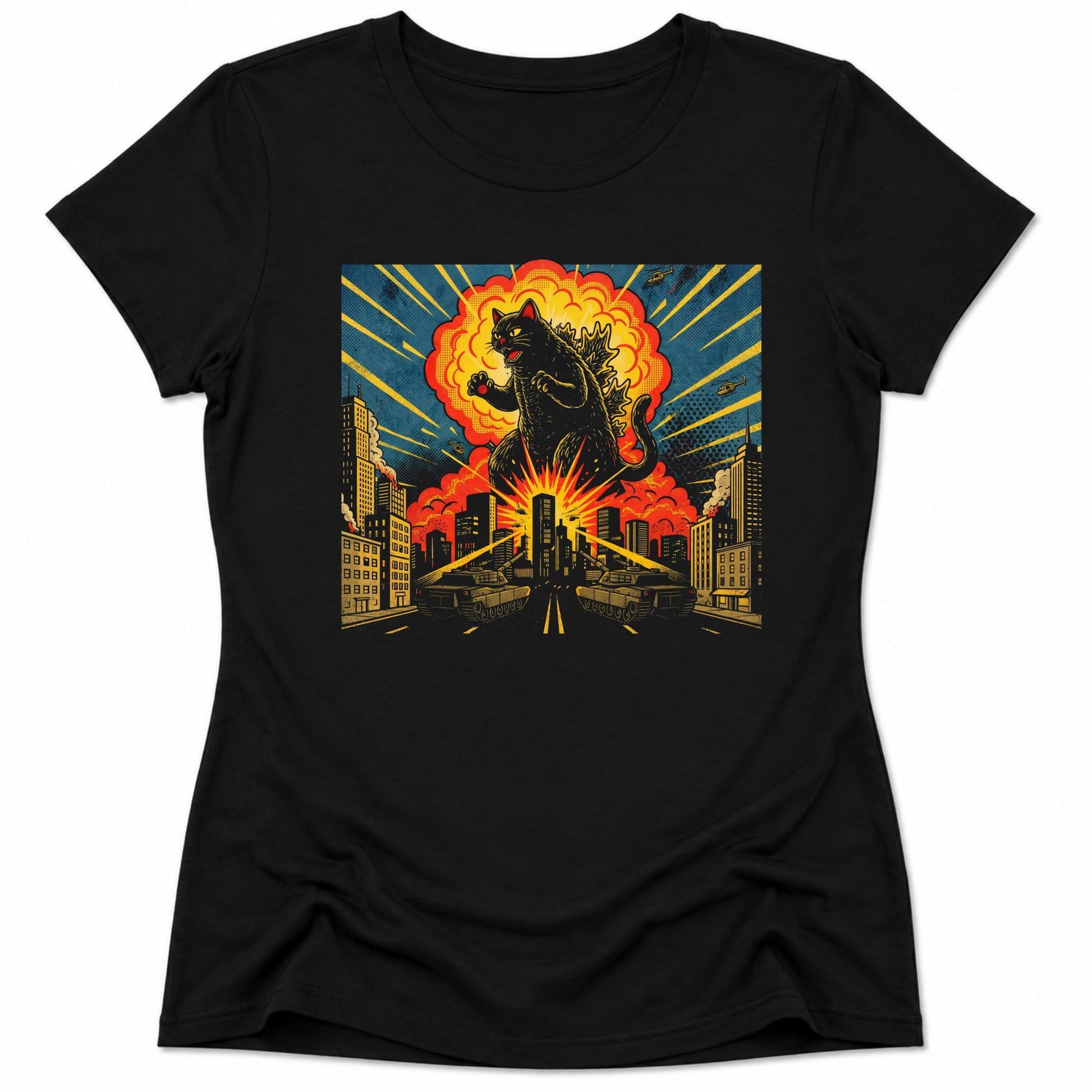 Kyattojira Rampage Womens Tee Black / S 24426226284419430812 T-Shirt