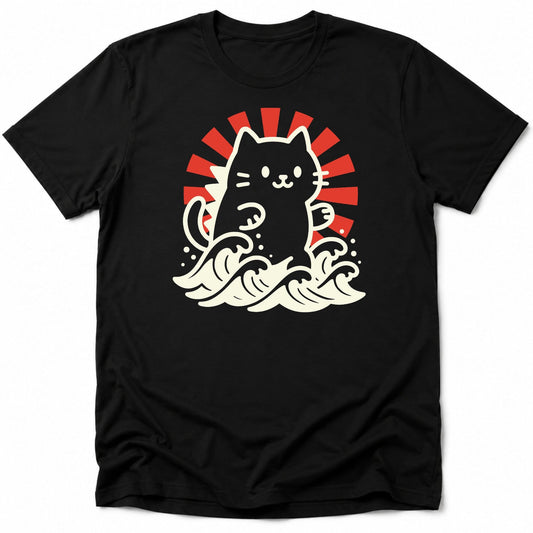 Kyattojira Rising Everyday Softstyle Tee Black / S 32878393970041171245 T-Shirt