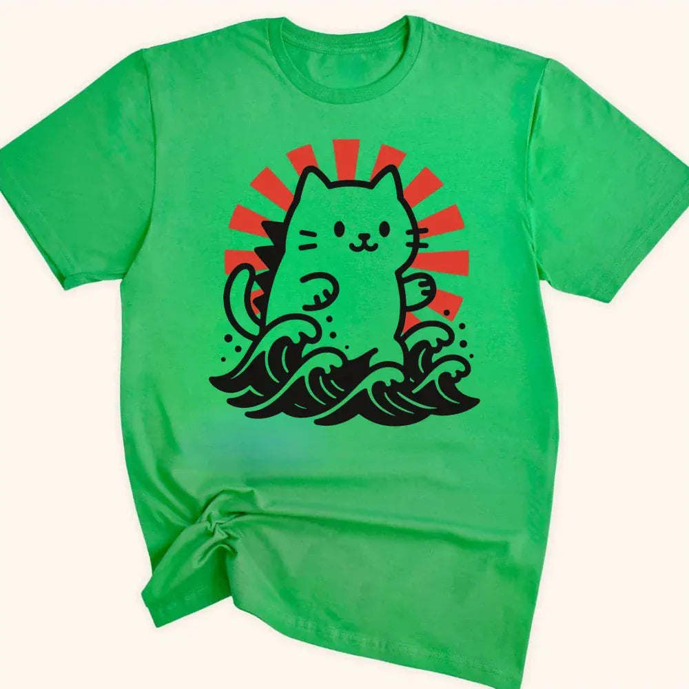 Kyattojira Rising Everyday Softstyle Tee Irish Green / S 15196501704567926331 T-Shirt