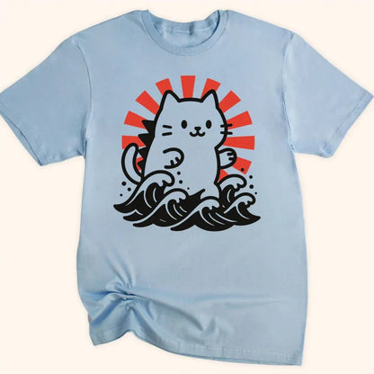 Kyattojira Rising Everyday Softstyle Tee Light Blue / S 58013896174390702644 T-Shirt