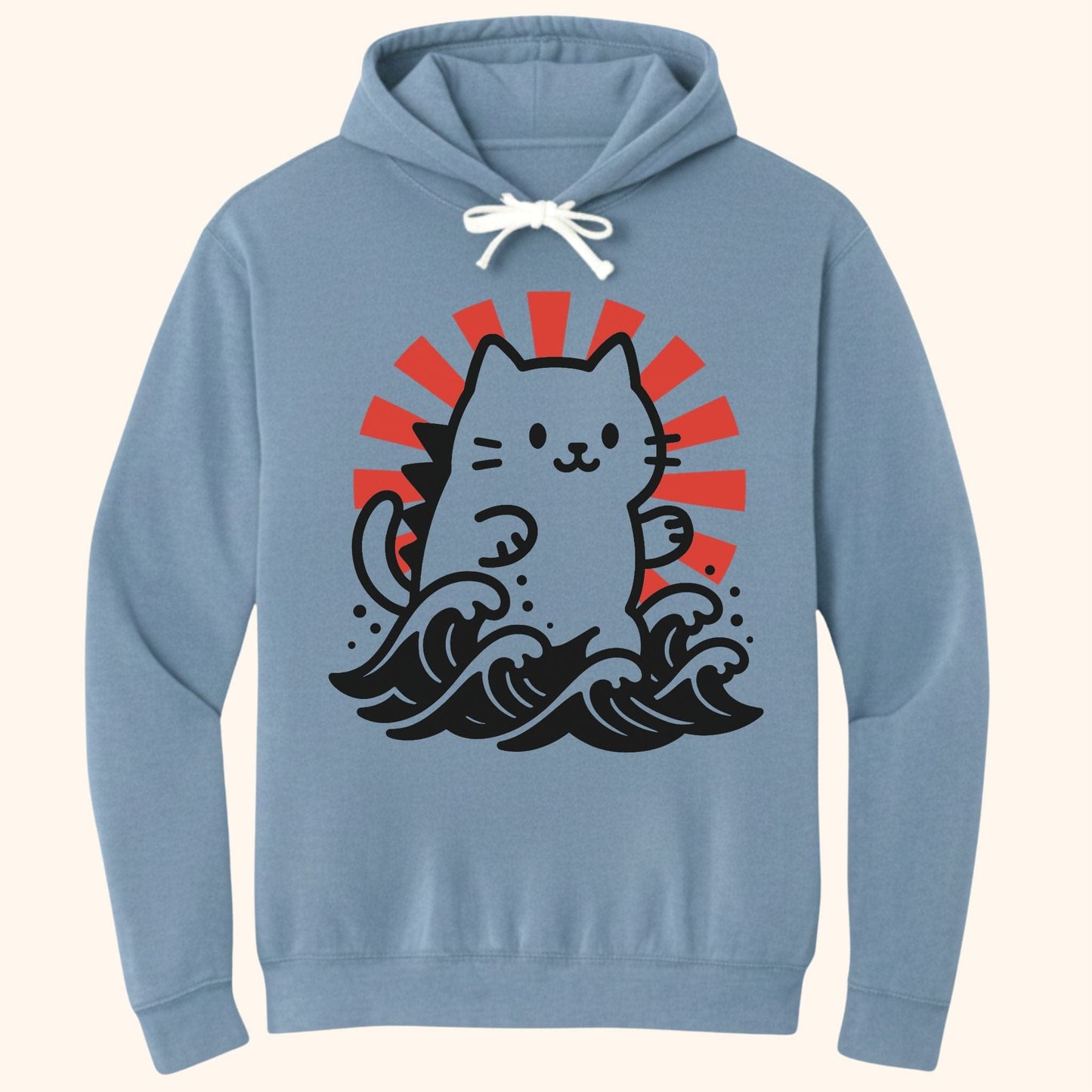 Kyattojira Rising Hoodie Blue Jean / S 24524048937156366176 Hoodie