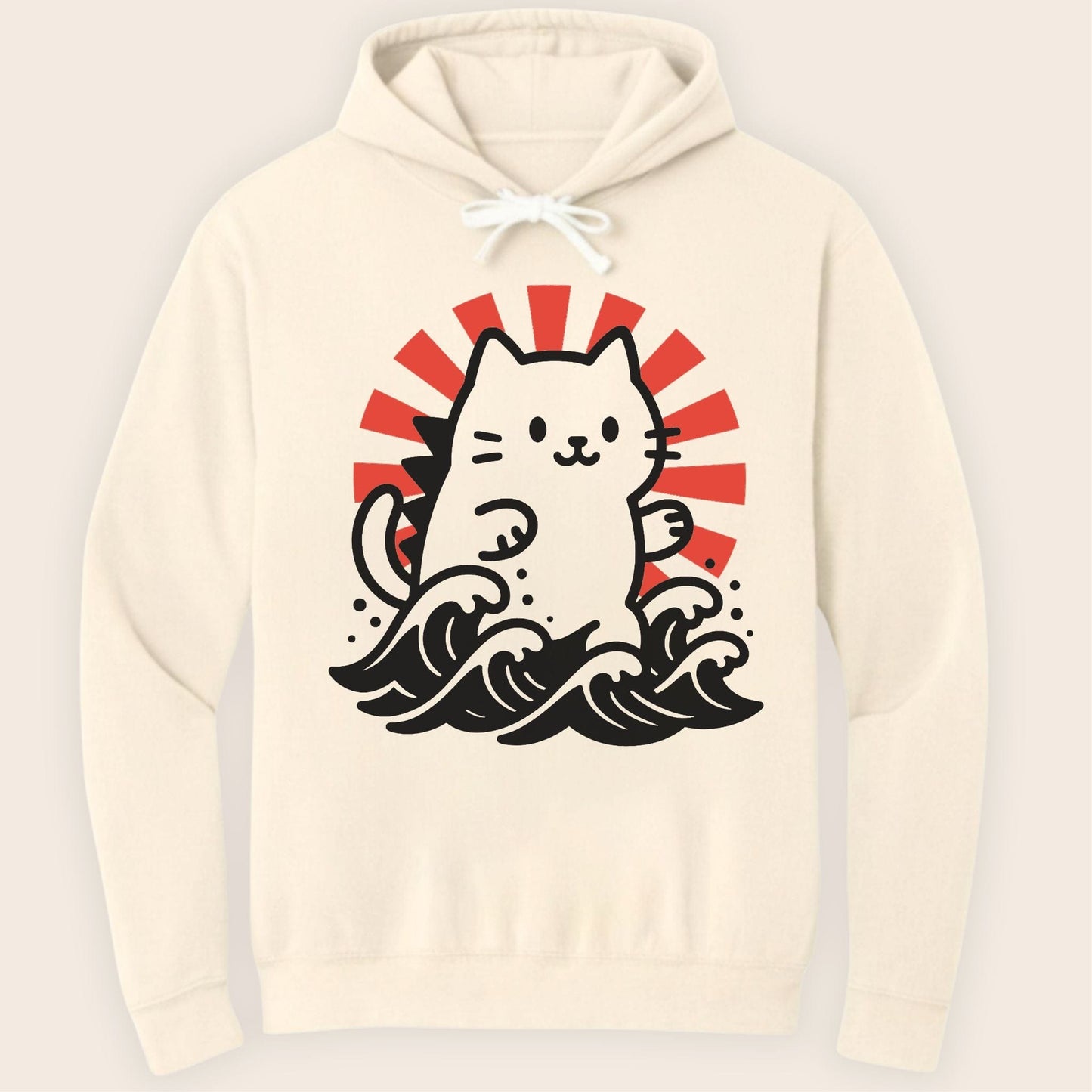 Kyattojira Rising Hoodie Ivory / S 31229482933912456271 Hoodie