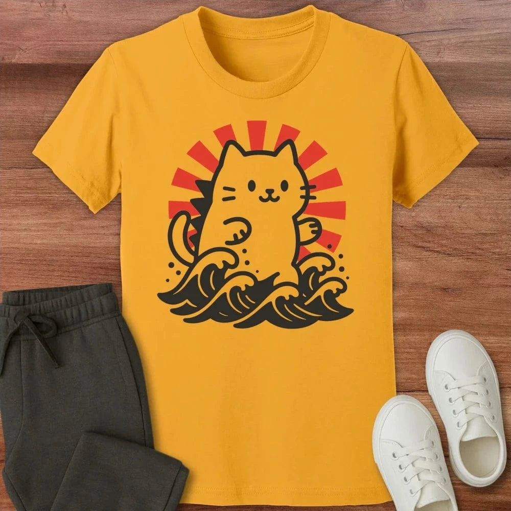 Kyattojira Rising Kids T-Shirt Gold / S 70170661730414131252 Kids clothes