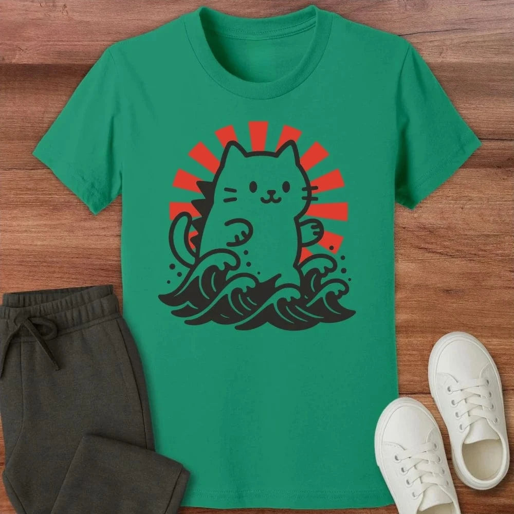 Kyattojira Rising Kids T-Shirt Kelly / S 97880389564081979184 Kids clothes