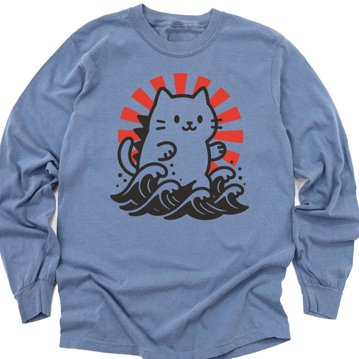 Kyattojira Rising Long Sleeve Blue Jean / M 10084414563491446318 Long-sleeve