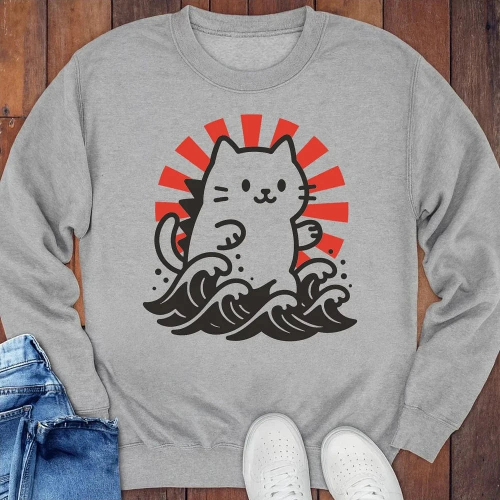 Kyattojira Rising Sweatshirt S / Sport Grey 20718458031002599529 Sweatshirt