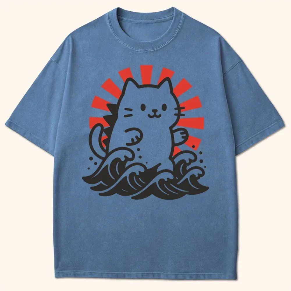 Kyattojira Rising T-Shirt Blue Jean / S 30180623428736874917 T-Shirt