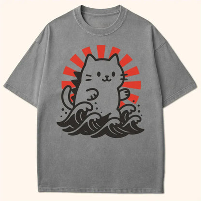 Kyattojira Rising T-Shirt Grey / S 11881060928221167985 T-Shirt