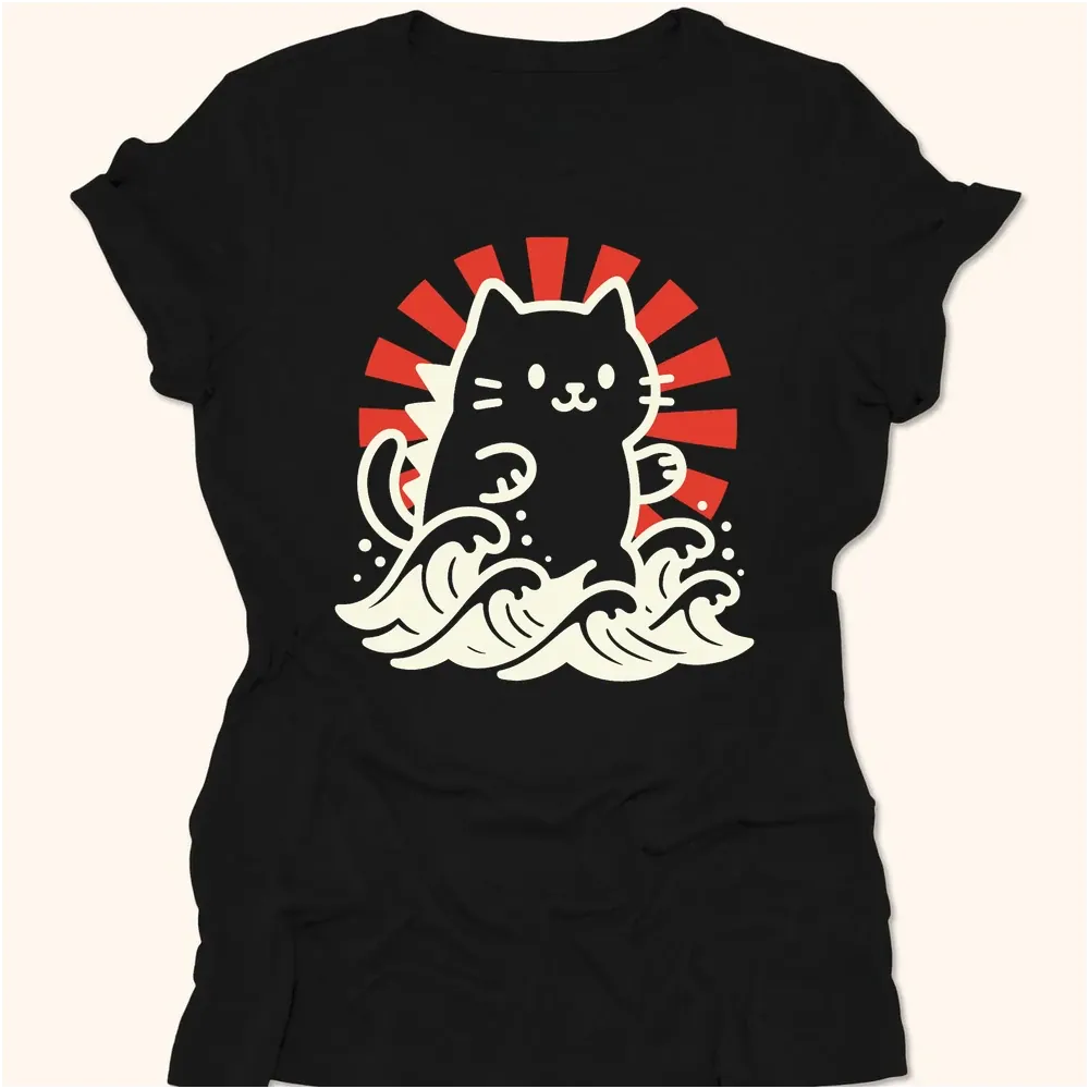 Kyattojira Rising Womens Tee Black / S 95576769424173440993 T-Shirt