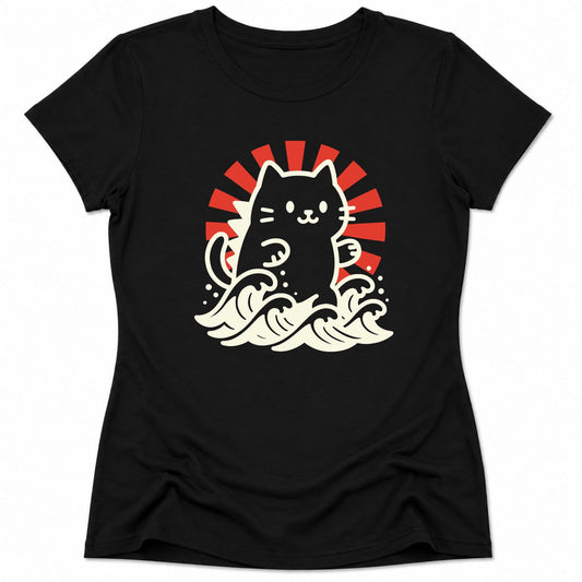Kyattojira Rising Womens Tee Black / S 95576769424173440993 T-Shirt