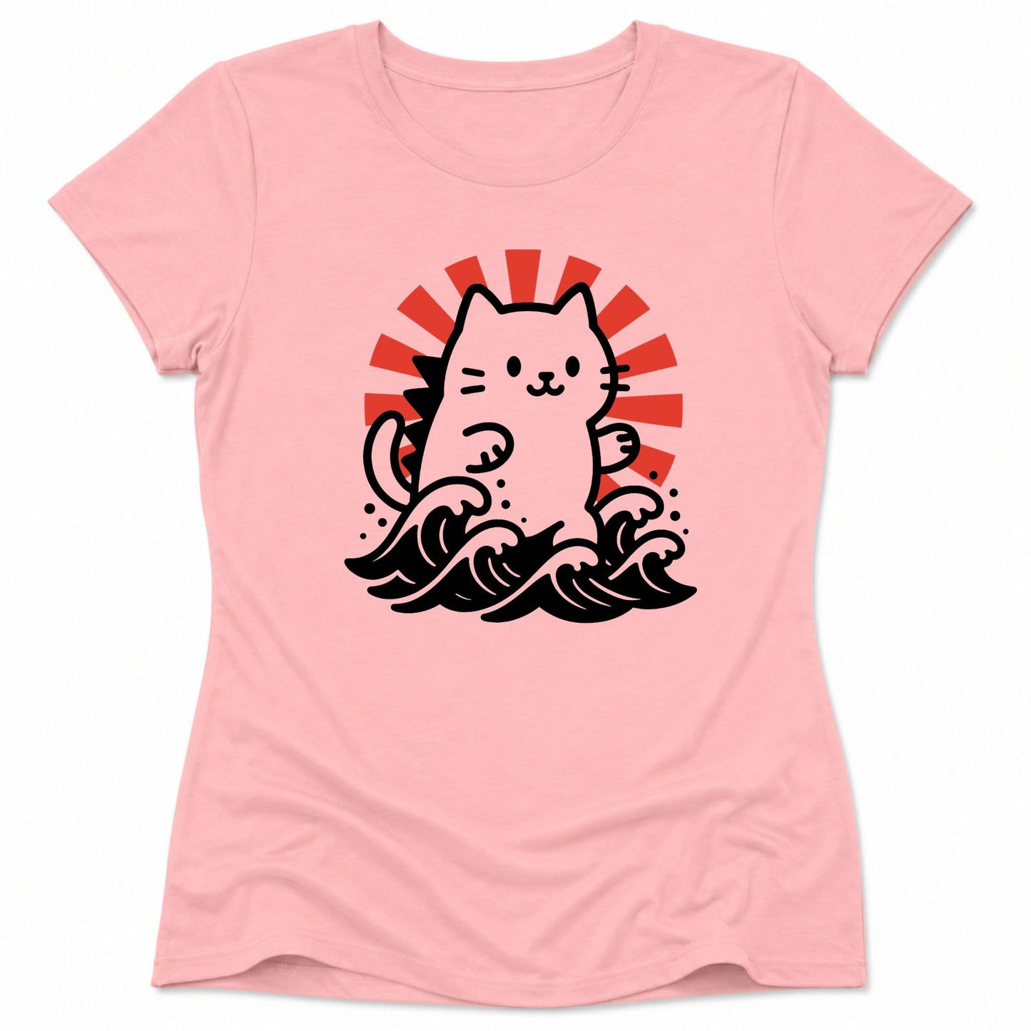 Kyattojira Rising Womens Tee Pink / S 32139660650325670450 T-Shirt