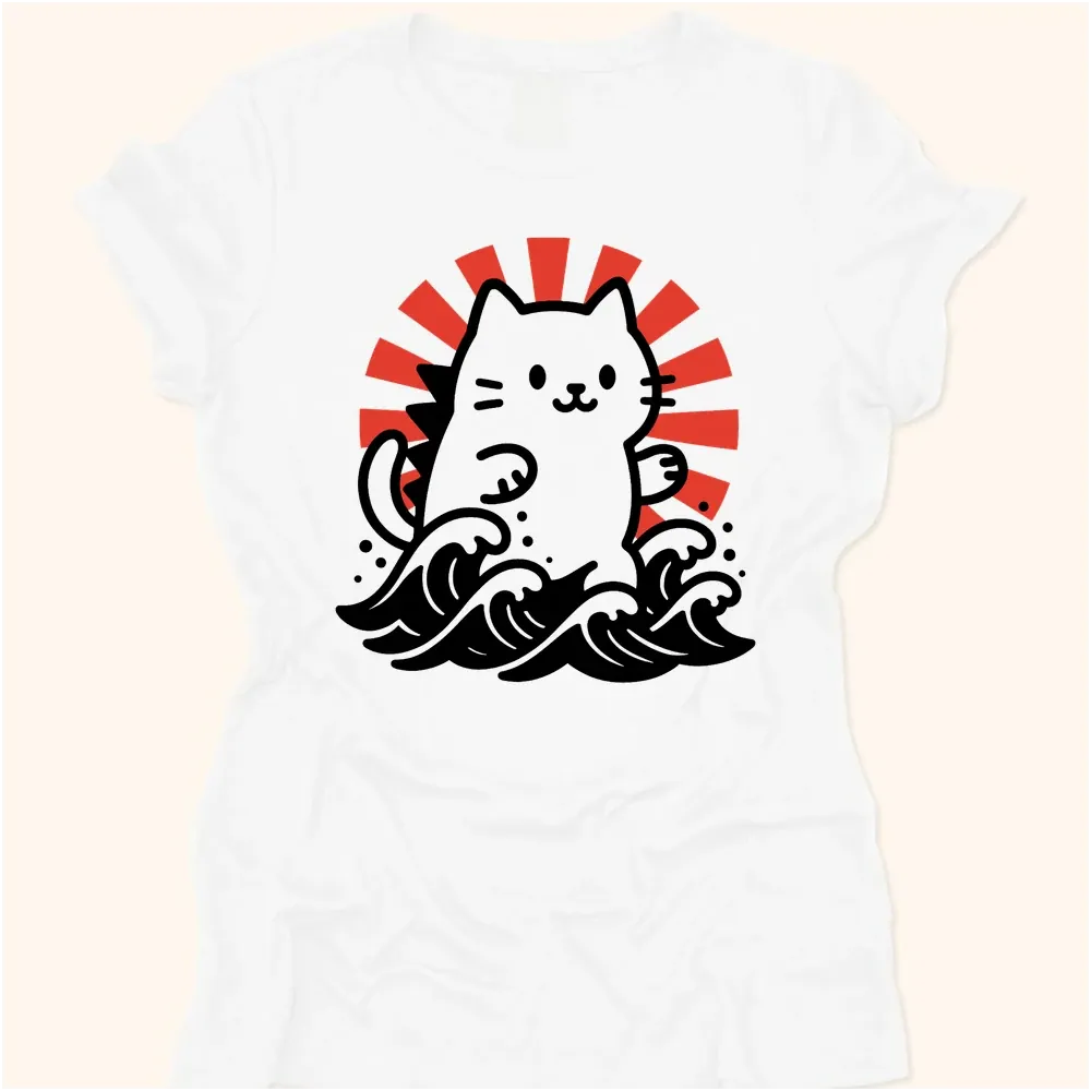 Kyattojira Rising Womens Tee White / S 77143480814267166642 T-Shirt