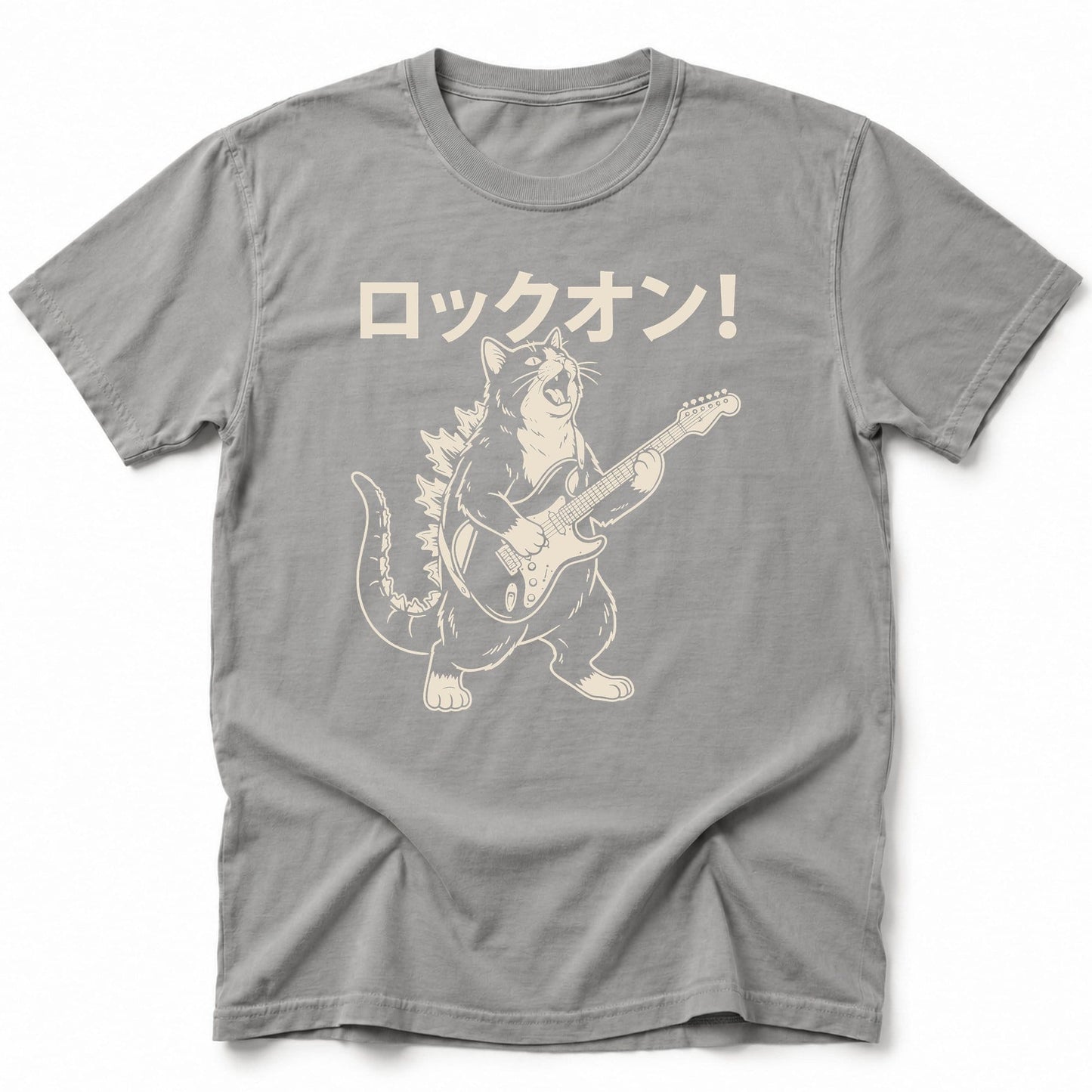 Kyattojira Rock On T-Shirt Grey / S 27763367104218004116 T-Shirt