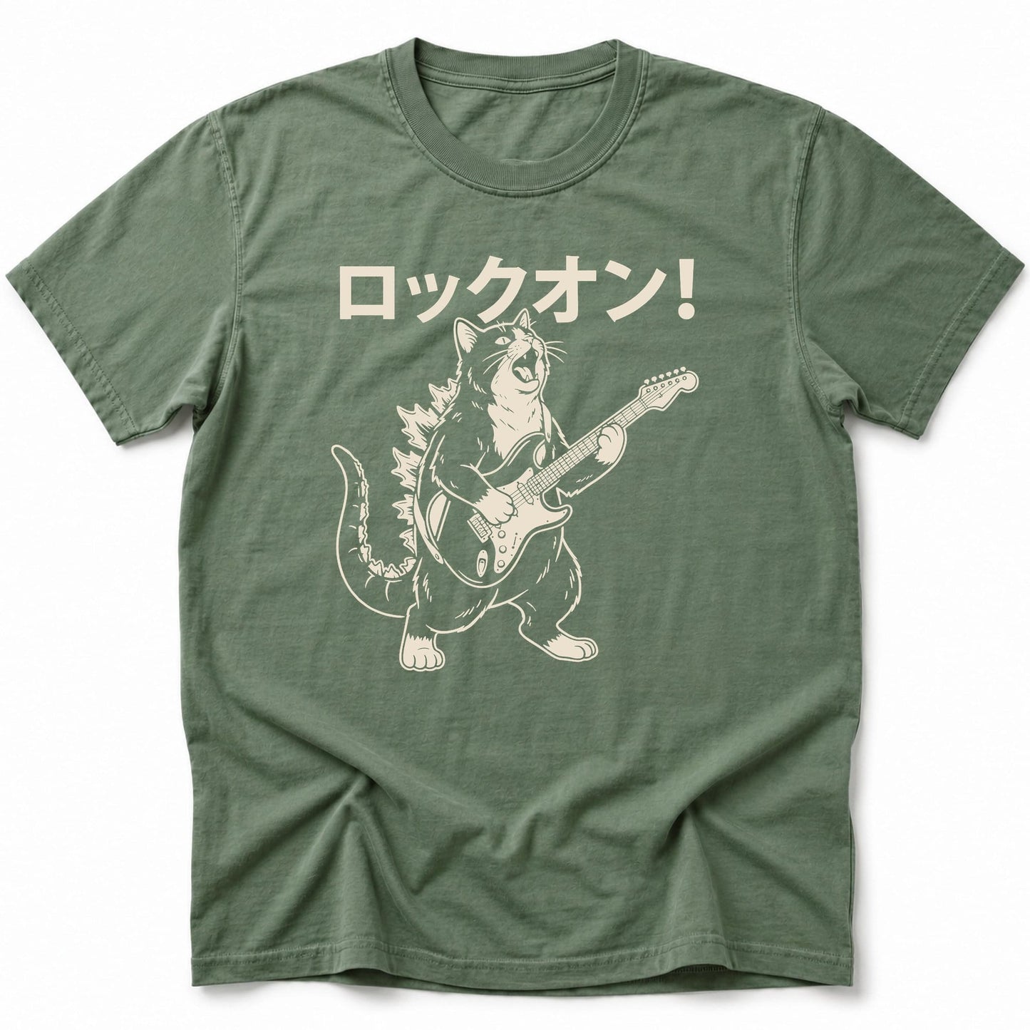 Kyattojira Rock On T-Shirt Moss / S 16588261370305013087 T-Shirt