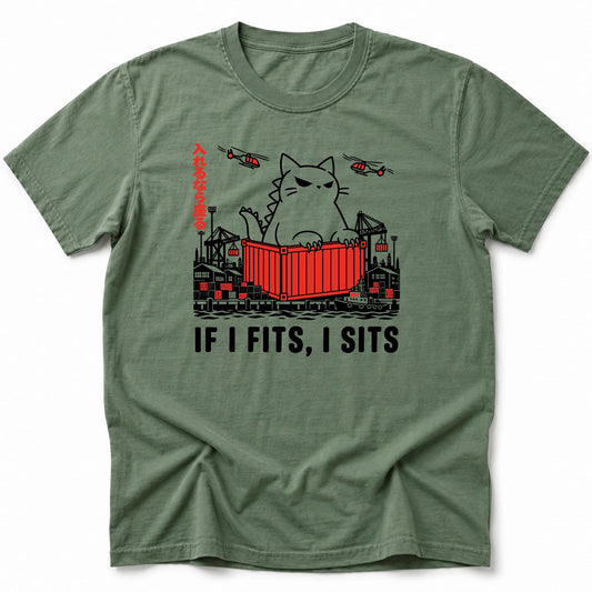 Kyattojira Sits T-Shirt Moss / S 10746527549870328364 T-Shirt