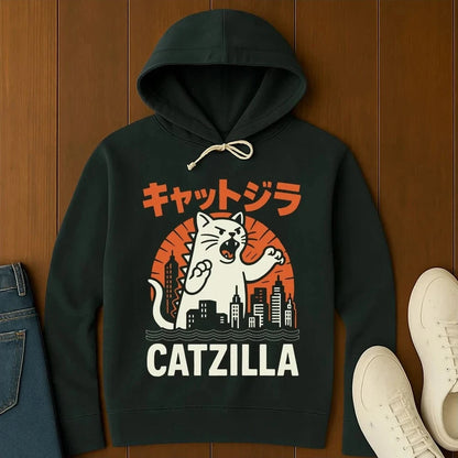 Kyattojira Strikes Hoodie Black / S 61772508536721294574 Hoodie