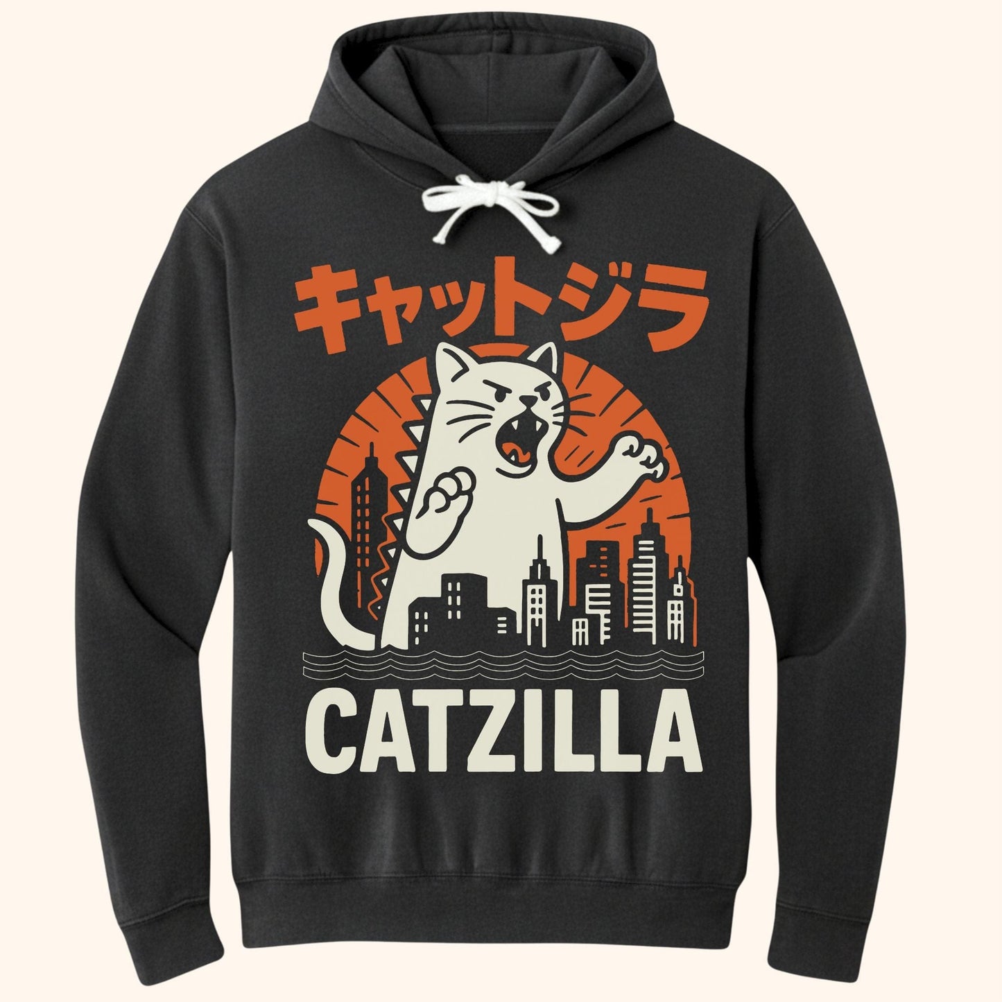 Kyattojira Strikes Hoodie Black / S 61772508536721294574 Hoodie