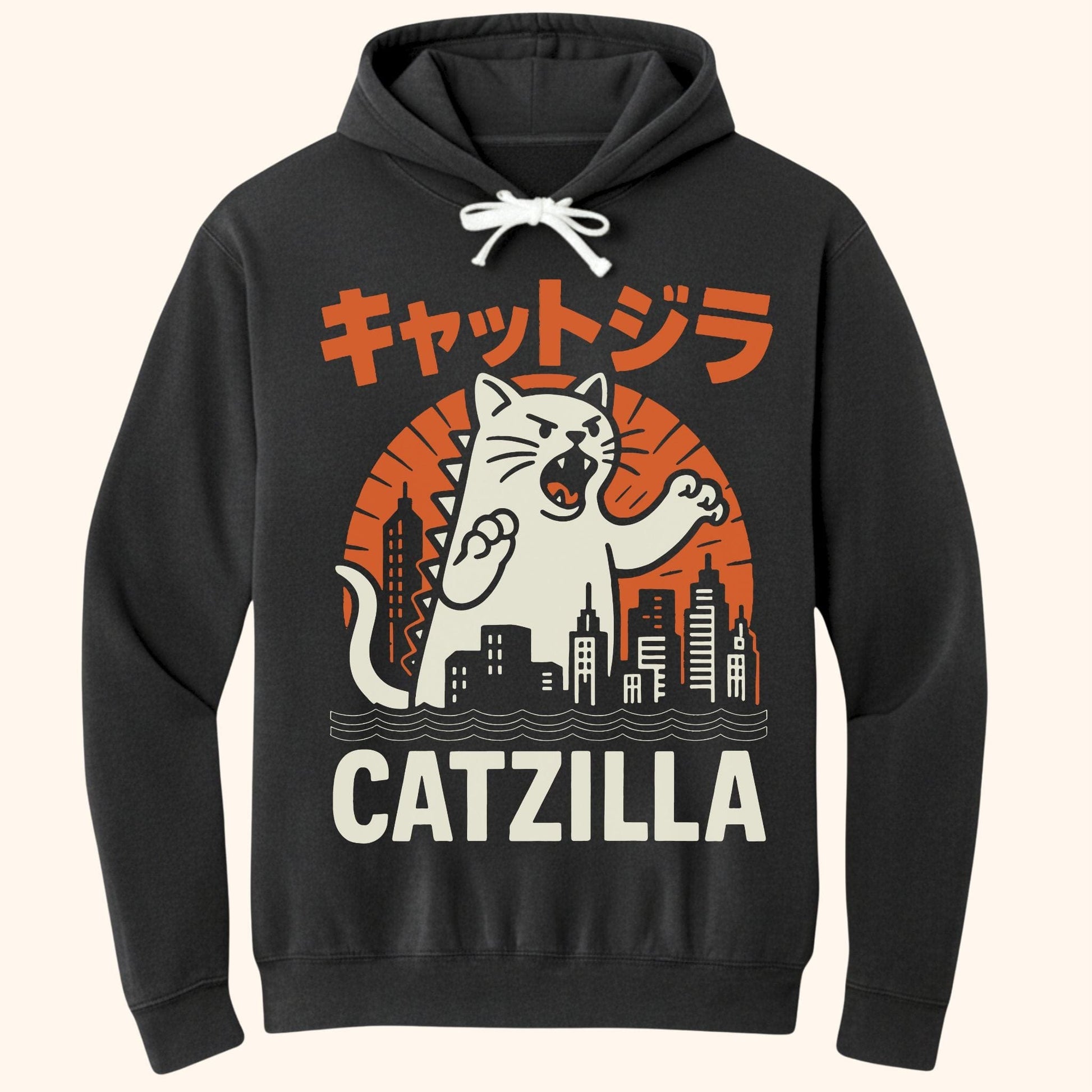 Kyattojira Strikes Hoodie Black / S 61772508536721294574 Hoodie