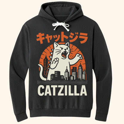 Kyattojira Strikes Hoodie Black / S 61772508536721294574 Hoodie