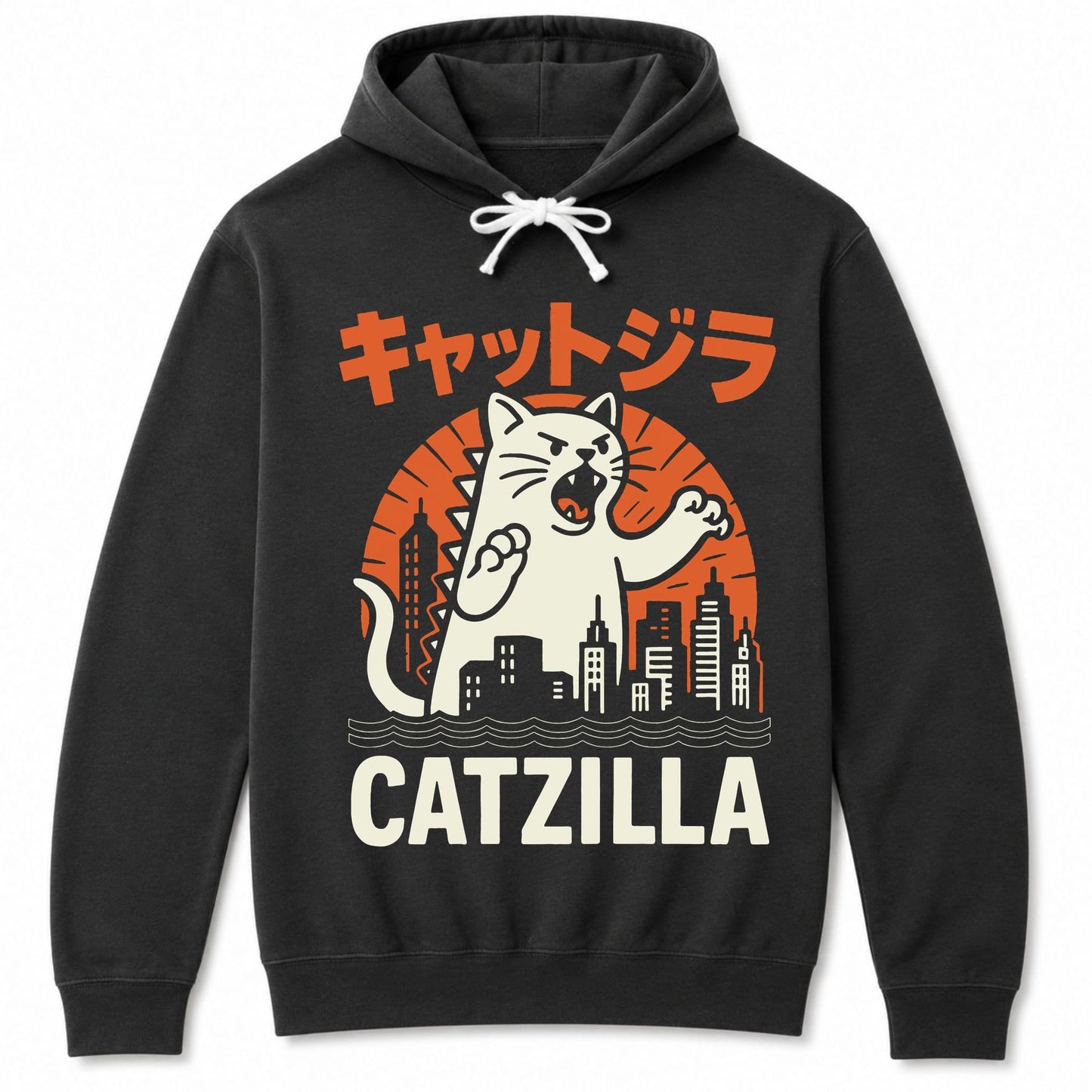 Kyattojira Strikes Hoodie Black / S 61772508536721294574 Hoodie