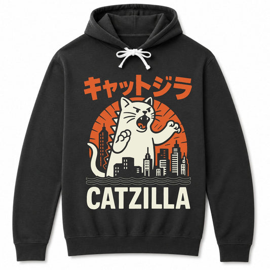 Kyattojira Strikes Hoodie Black / S 61772508536721294574 Hoodie