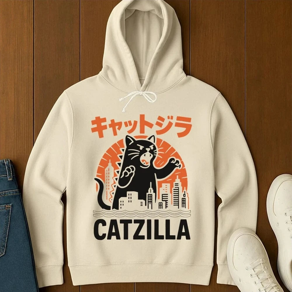 Kyattojira Strikes Hoodie Ivory / S 16352559060651565894 Hoodie