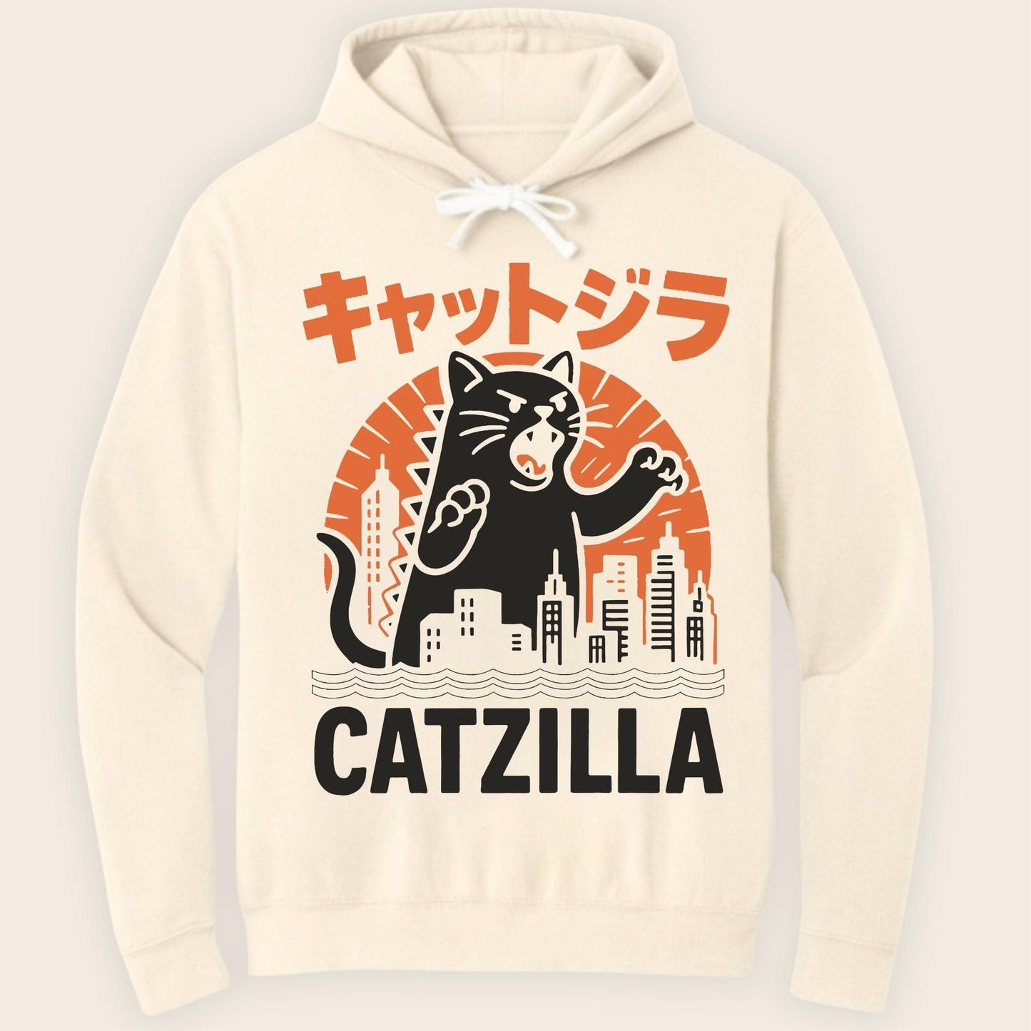 Kyattojira Strikes Hoodie Ivory / S 16352559060651565894 Hoodie